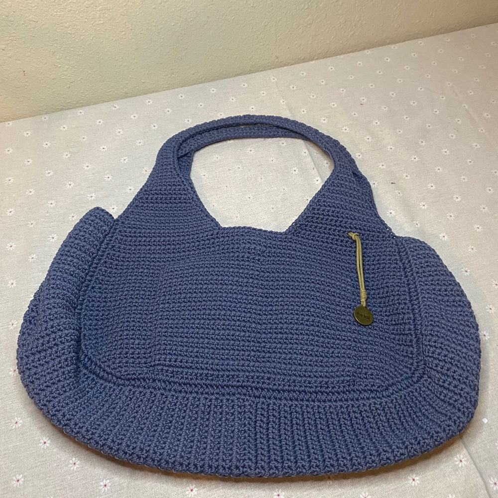 The Sak Hand -Crocheted Blue Shoulder bag